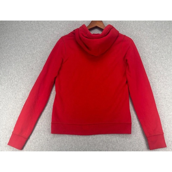 Hollister Red Logo Hoodie Sweatshirt L Y2K Surf Skate Streetwear Cozy Core - Picture 6 of 8